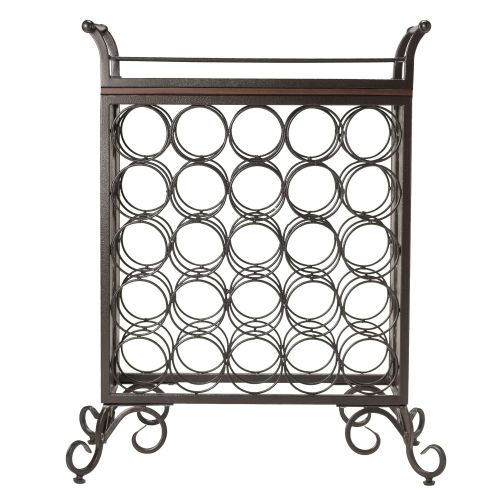 Silvano Wine Rack 5x5 with Removable Tray; Dark Bronze Silvano Wine Rack 5x5 with Removable Tray; Dark Bronze