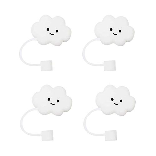 Cloud Straw Tip Covers Silicone Straw Tips Dust Cap Splash Proof Cover Reusable Topper for 6-8mm Straw 4PCS White Pink Blue Cloud Straw Tip Covers Silicone Straw Tips Dust Cap Splash Proof Cover Reusable Topper for 6-8mm Straw 4PCS White Pink Blue