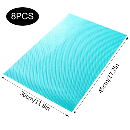 4 /8/12Pcs Refrigerator Liners; Washable Mats Covers Pads; Home Kitchen Gadgets Accessories Organization For Top Freezer Glass Shelf Wire Shelvin